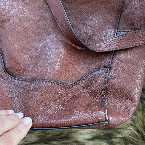 Frye Rich Brown Leather Shoulder Bag - Picture 2 of 11